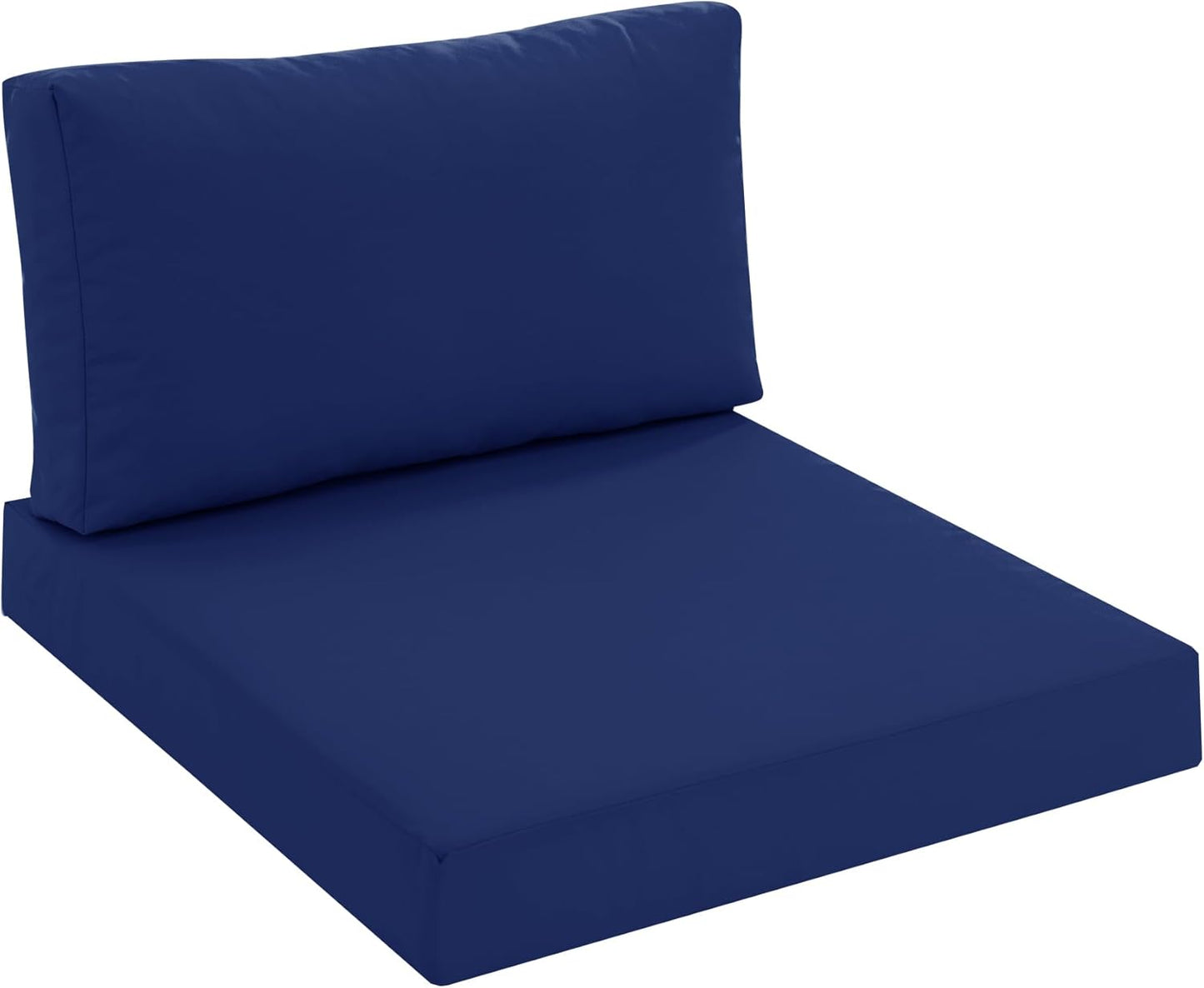 Outdoor Chair Cushions for Patio Furniture with Waterproof Detachable Cover, Deep Seat Couch Cushion Replacement and Backrest Pillow for Sectional Sofa, 25.6 x 25.6 Inch, Dark Grey, Set of 4
