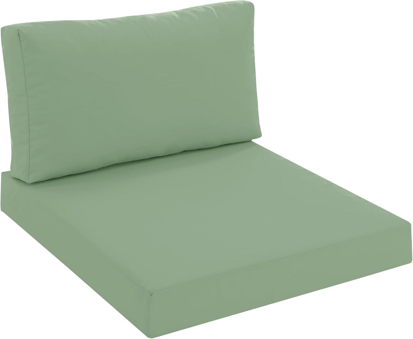 Outdoor Chair Cushions for Patio Furniture with Waterproof Detachable Cover, Deep Seat Couch Cushion Replacement and Backrest Pillow for Sectional Sofa, 25.6 x 25.6 Inch, Dark Grey, Set of 4