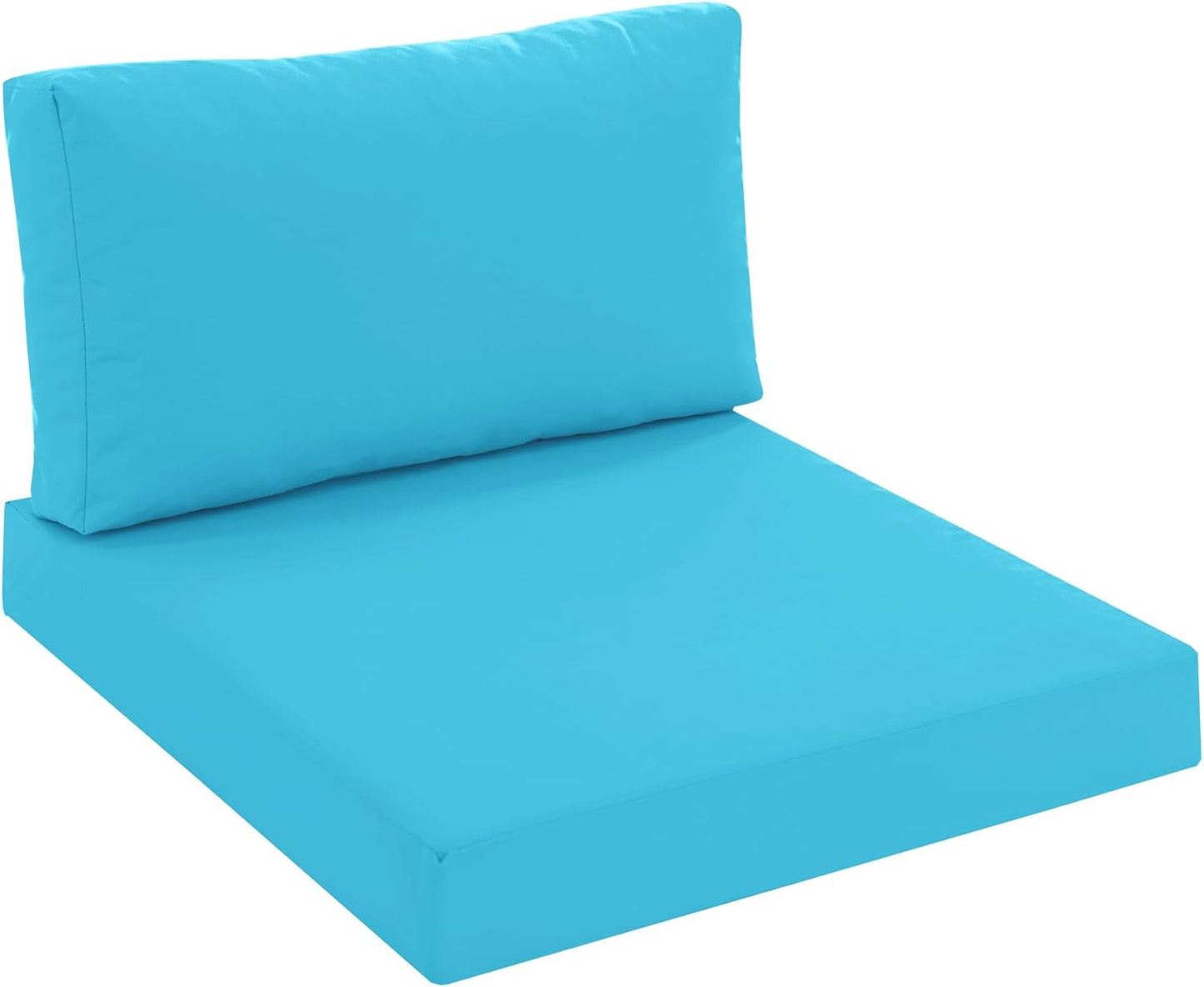 Outdoor Chair Cushions for Patio Furniture with Waterproof Detachable Cover, Deep Seat Couch Cushion Replacement and Backrest Pillow for Sectional Sofa, 25.6 x 25.6 Inch, Dark Grey, Set of 4