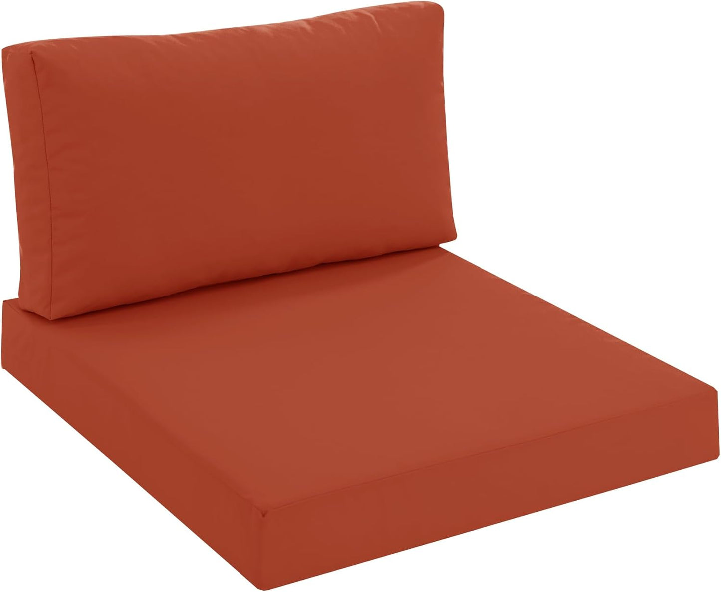 Outdoor Chair Cushions for Patio Furniture with Waterproof Detachable Cover, Deep Seat Couch Cushion Replacement and Backrest Pillow for Sectional Sofa, 25.6 x 25.6 Inch, Dark Grey, Set of 4