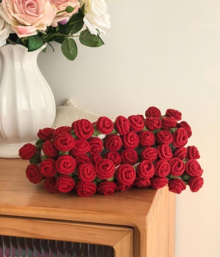 Red Rose Flower Blanket Floral Throw Blanket (Without Leaves), Gift for Mom, Multi-use Home Decoration 51in