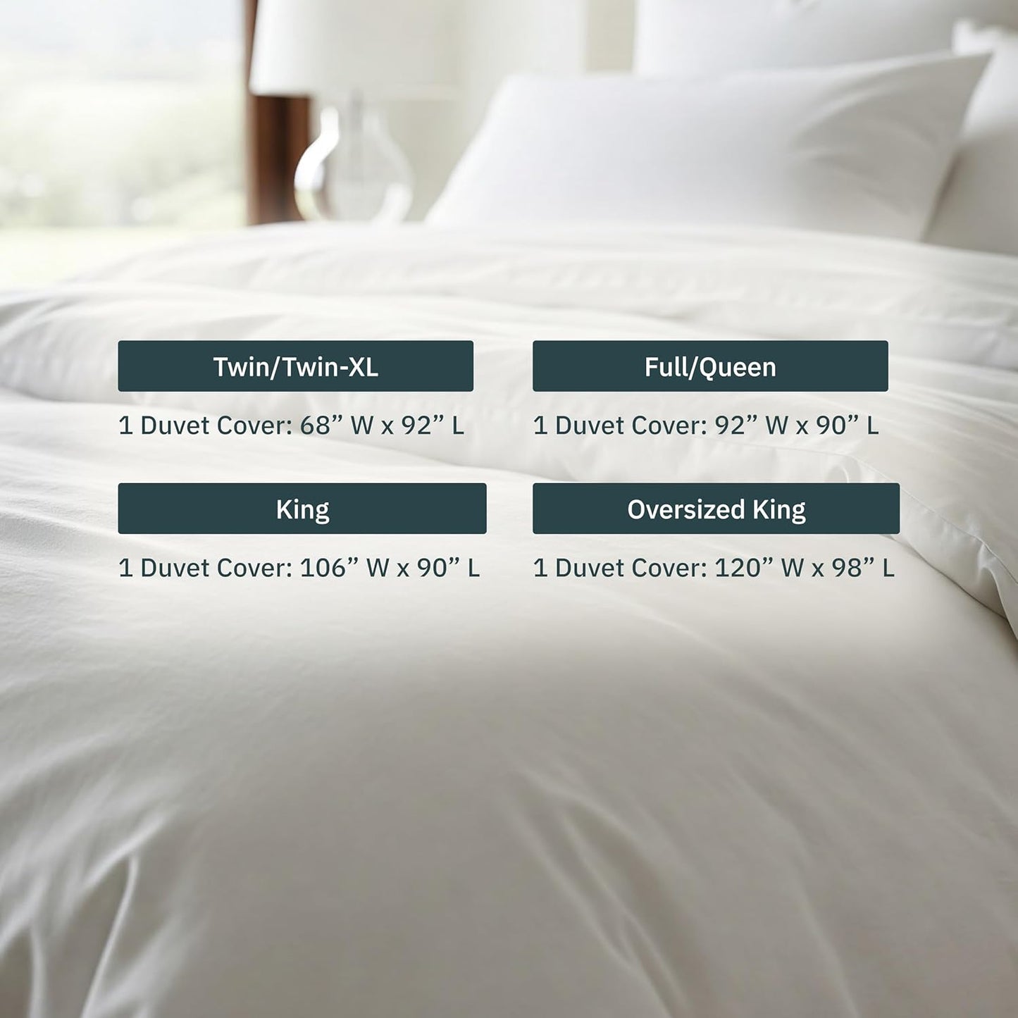 California Design Den Duvet Cover King Size Only - Winner Good Housekeeping Best Bedding Awards 2025, Premium 400 Thread Count Sateen, 100% Cotton Duvet Covers, Button Closure & Corner Ties - White