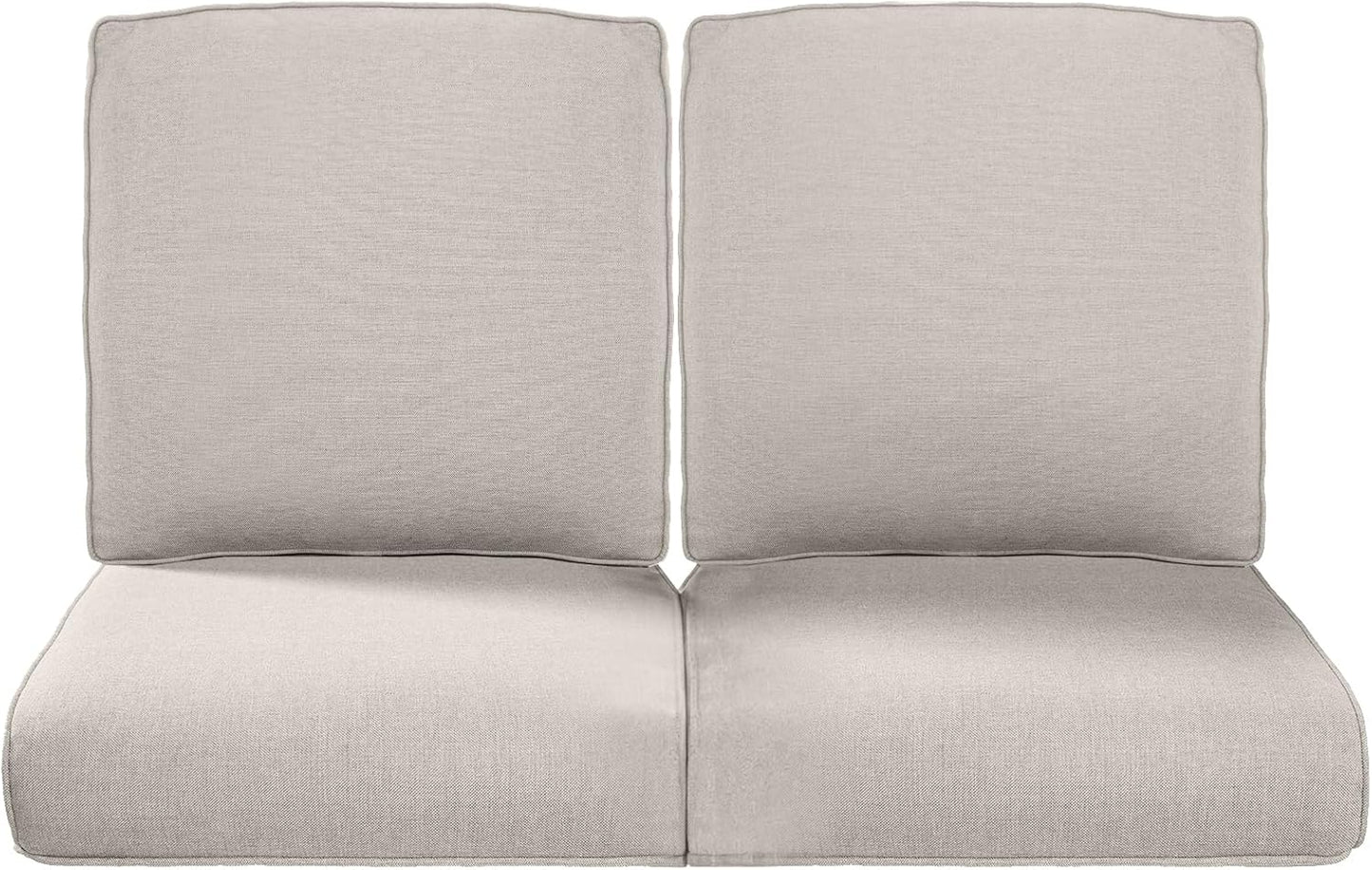 22x25/22x24 Outdoor Cushions for Patio 5 Piece Set - Set of 5 Water-Resistant Replacement Cushion for Wicker Rattan Dining Rocking Swivel Chairs Loveseat Couch Sectional Sofa - Beige/Button
