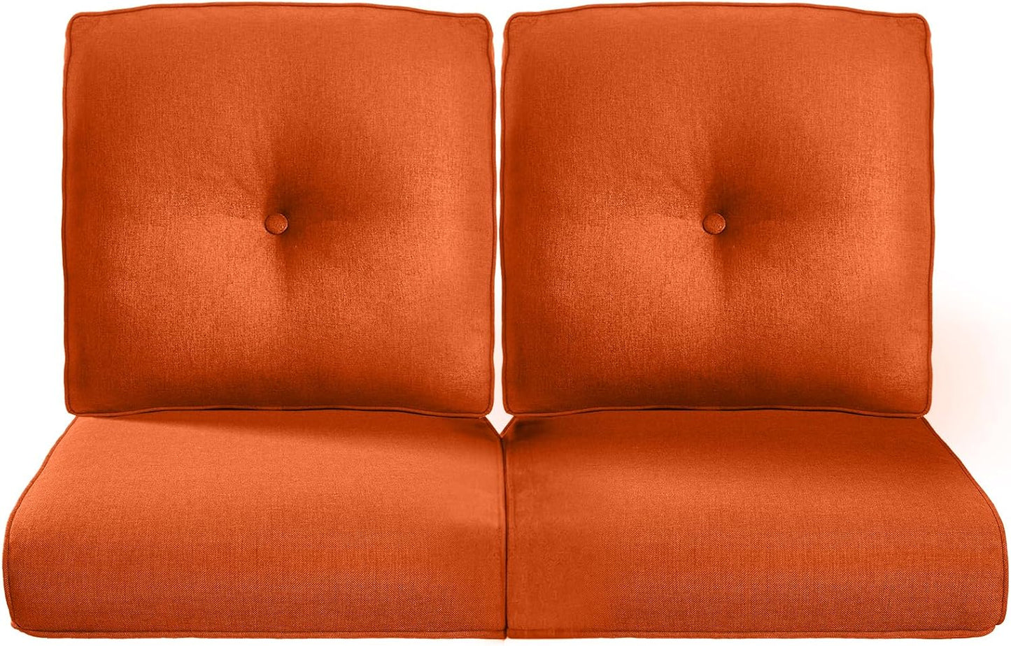 22x25/22x24 Outdoor Cushions for Patio 5 Piece Set - Set of 5 Water-Resistant Replacement Cushion for Wicker Rattan Dining Rocking Swivel Chairs Loveseat Couch Sectional Sofa - Beige/Button