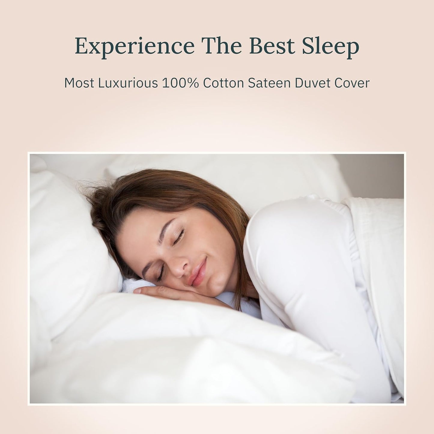 California Design Den Duvet Cover King Size Only - Winner Good Housekeeping Best Bedding Awards 2025, Premium 400 Thread Count Sateen, 100% Cotton Duvet Covers, Button Closure & Corner Ties - White