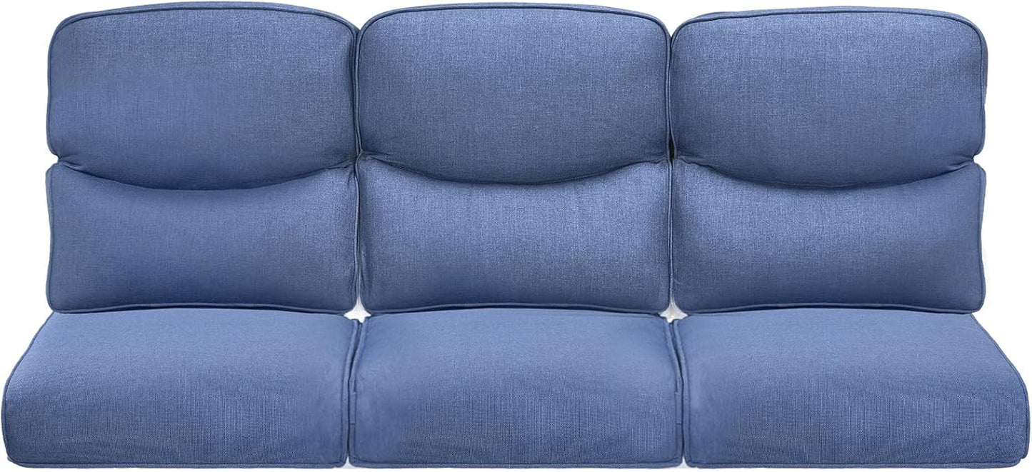22x25/22x24 Outdoor Cushions for Patio 5 Piece Set - Set of 5 Water-Resistant Replacement Cushion for Wicker Rattan Dining Rocking Swivel Chairs Loveseat Couch Sectional Sofa - Beige/Button
