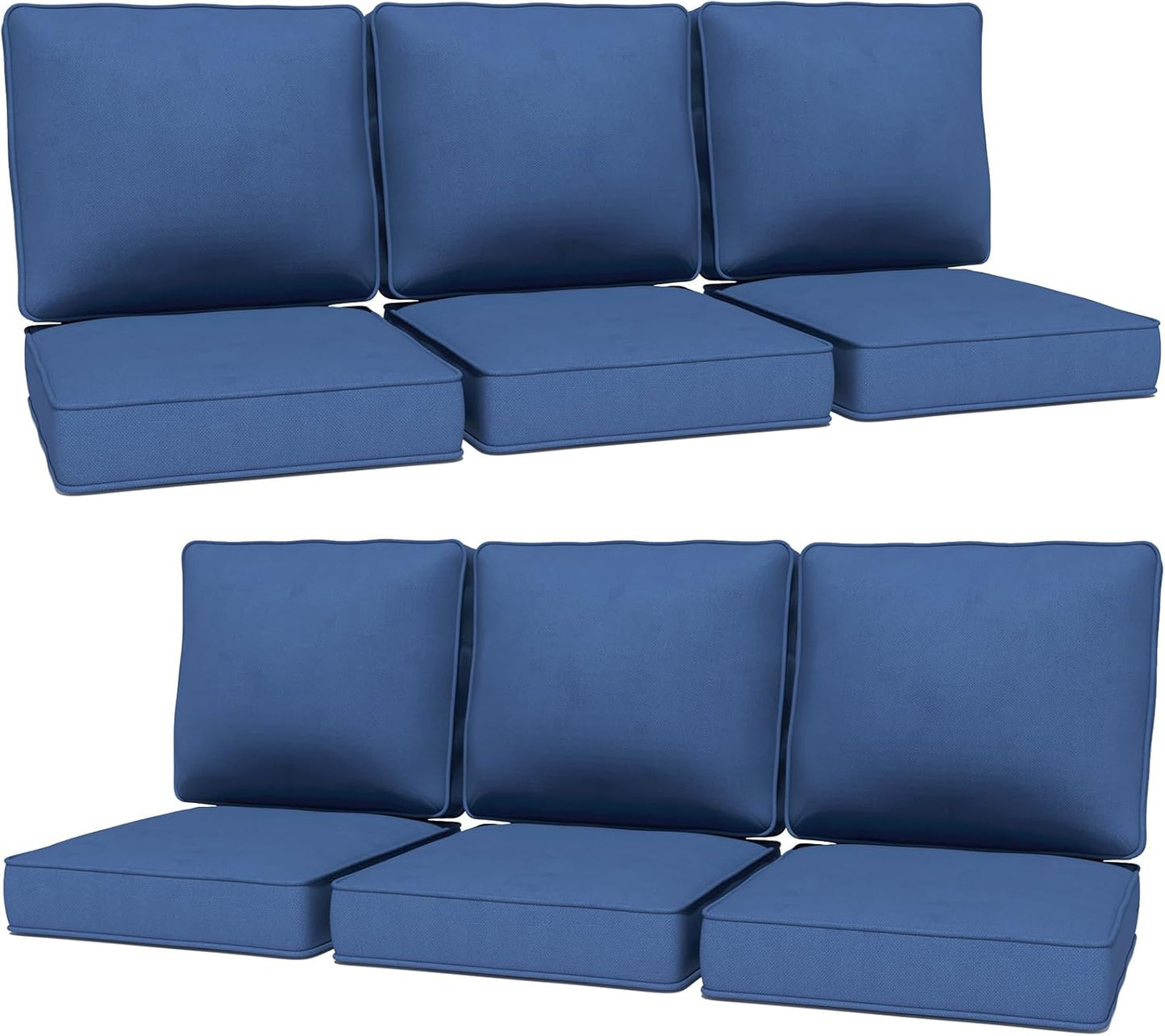 Outdoor Chairs Cushions 23 x 24 inch Patio Furniture Chair Cushion Set of 5 Water-Resistant Fade Resistant and Removable Cover for Sectional Sofa Wicker Chairs Loveseat Couch, Beige