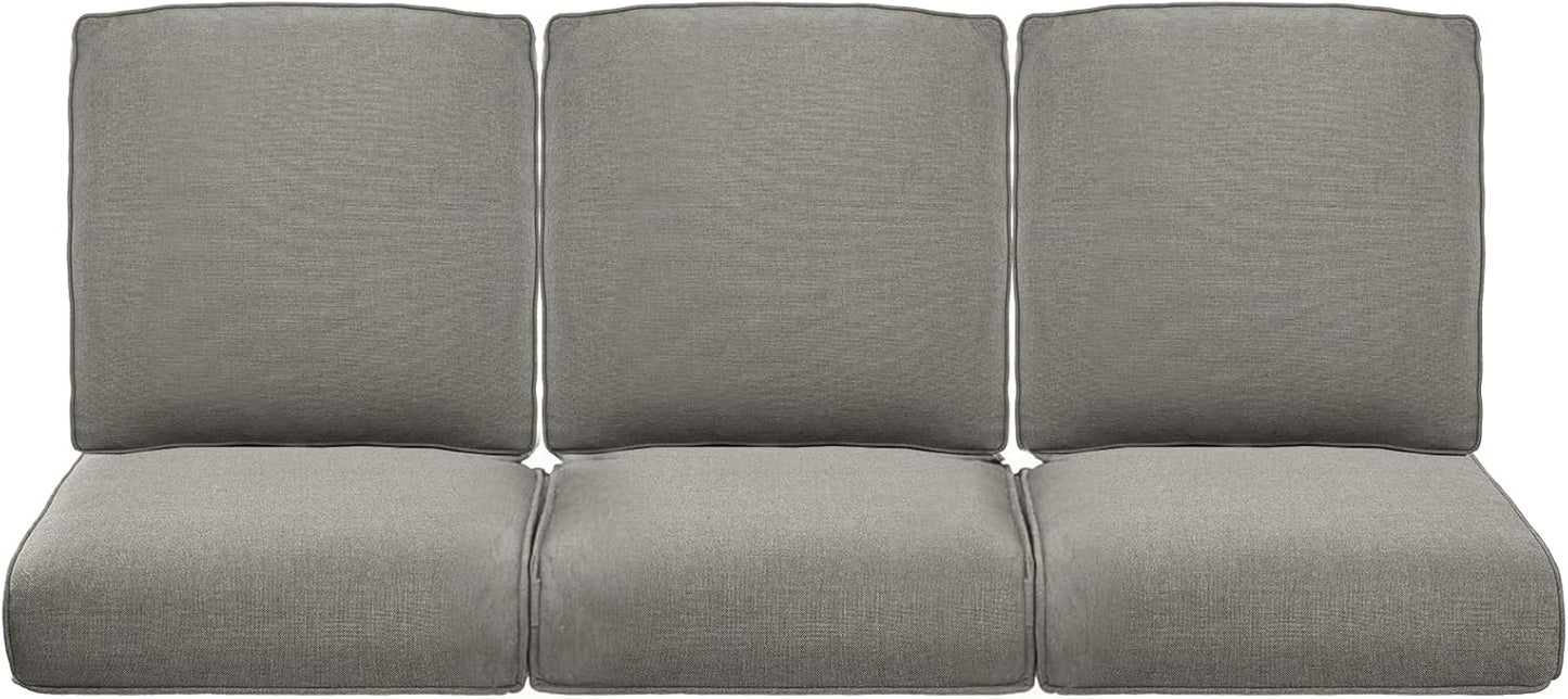 22x25/22x24 Outdoor Cushions for Patio 5 Piece Set - Set of 5 Water-Resistant Replacement Cushion for Wicker Rattan Dining Rocking Swivel Chairs Loveseat Couch Sectional Sofa - Beige/Button