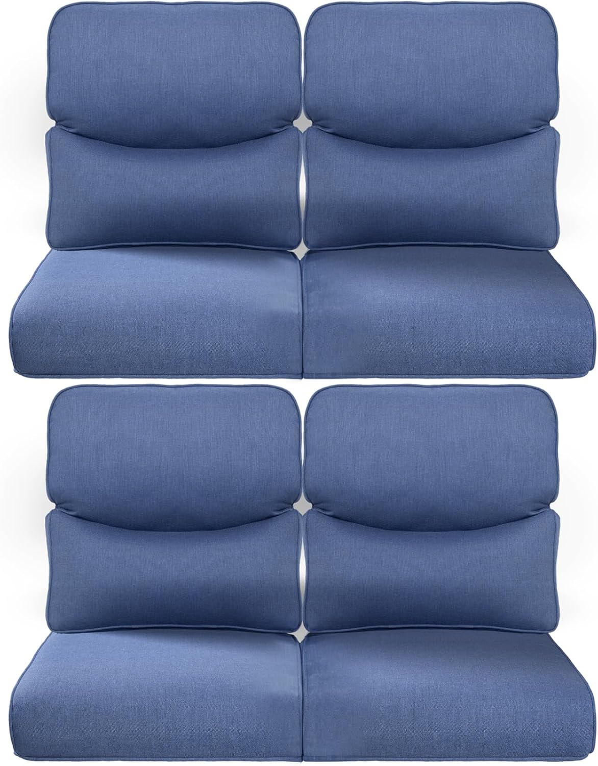 22x25/22x24 Outdoor Cushions for Patio 5 Piece Set - Set of 5 Water-Resistant Replacement Cushion for Wicker Rattan Dining Rocking Swivel Chairs Loveseat Couch Sectional Sofa - Beige/Button