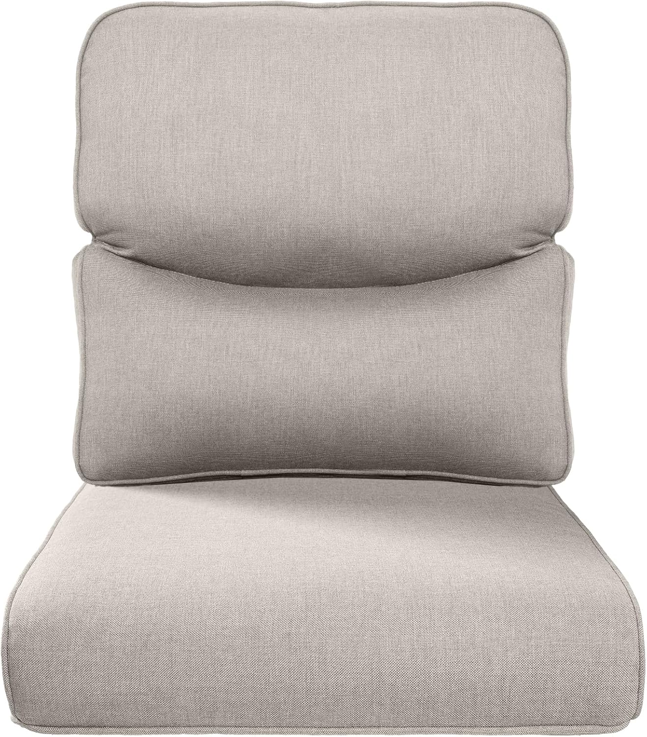 22x25/22x24 Outdoor Cushions for Patio 5 Piece Set - Set of 5 Water-Resistant Replacement Cushion for Wicker Rattan Dining Rocking Swivel Chairs Loveseat Couch Sectional Sofa - Beige/Button