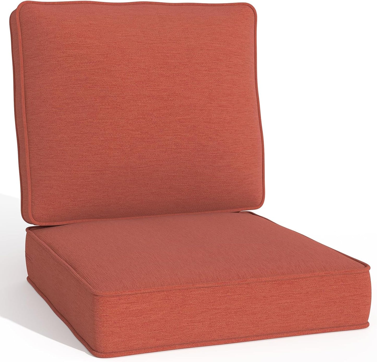 Outdoor Chairs Cushions 23 x 24 inch Patio Furniture Chair Cushion Set of 5 Water-Resistant Fade Resistant and Removable Cover for Sectional Sofa Wicker Chairs Loveseat Couch, Beige