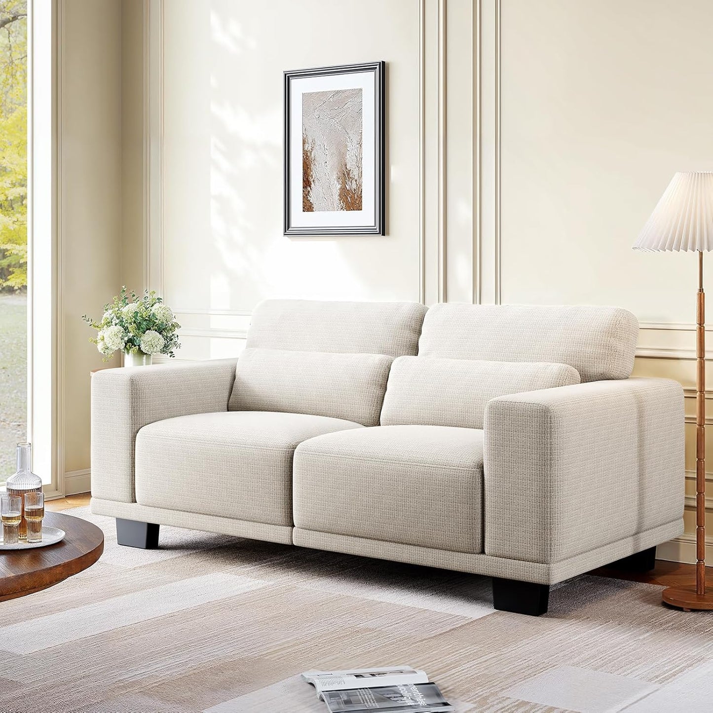 Amada 89" Sofa,3 Seater Sofa Couch for Living Room,Modern Couch with Deep Seats &Wide Armrests,Comfy Sofa with Supportive Futon &Thickened Cushion,Removable & Washable Covers,Grey