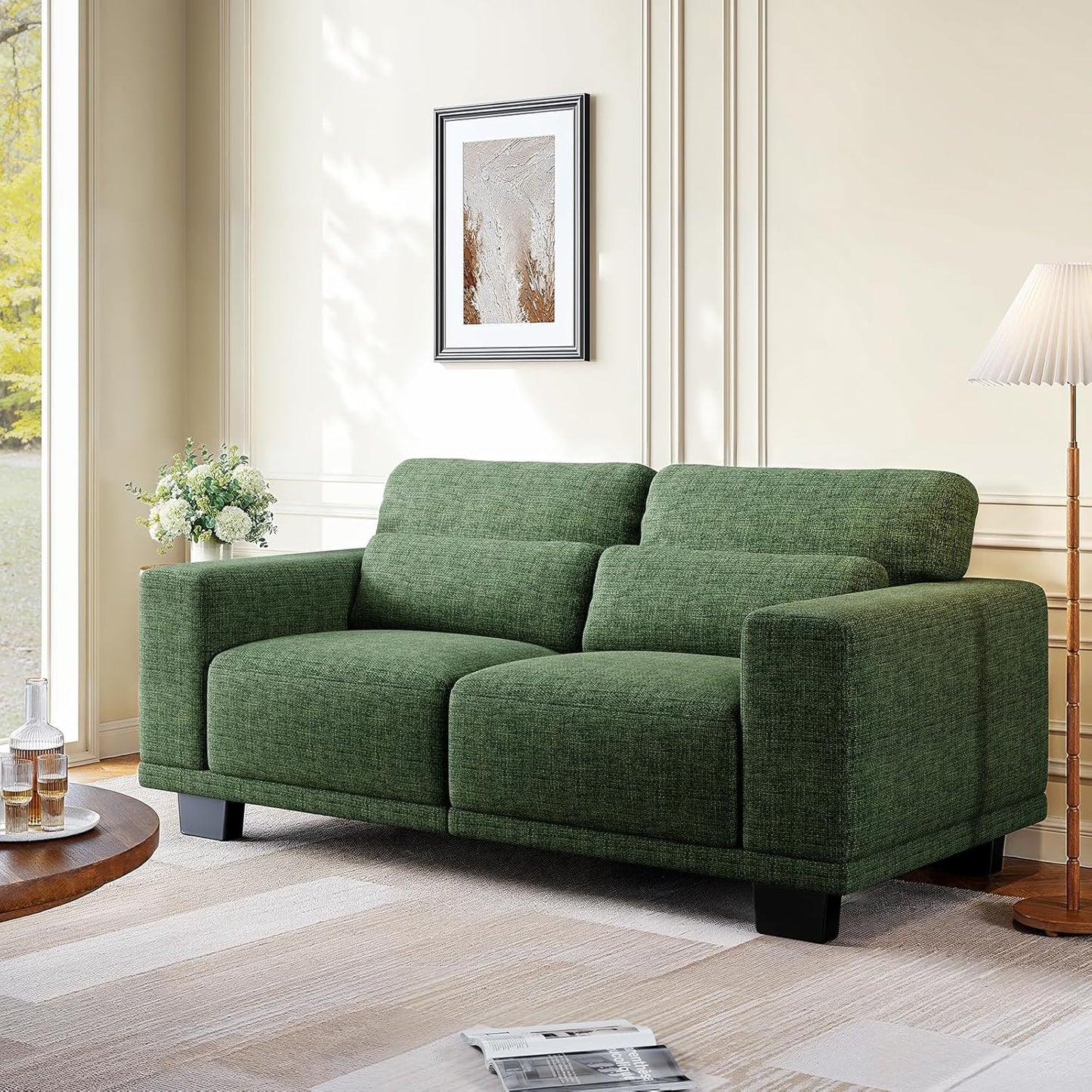 Amada 89" Sofa,3 Seater Sofa Couch for Living Room,Modern Couch with Deep Seats &Wide Armrests,Comfy Sofa with Supportive Futon &Thickened Cushion,Removable & Washable Covers,Grey