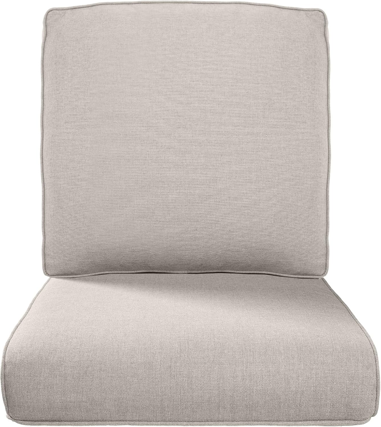 22x25/22x24 Outdoor Cushions for Patio 5 Piece Set - Set of 5 Water-Resistant Replacement Cushion for Wicker Rattan Dining Rocking Swivel Chairs Loveseat Couch Sectional Sofa - Beige/Button