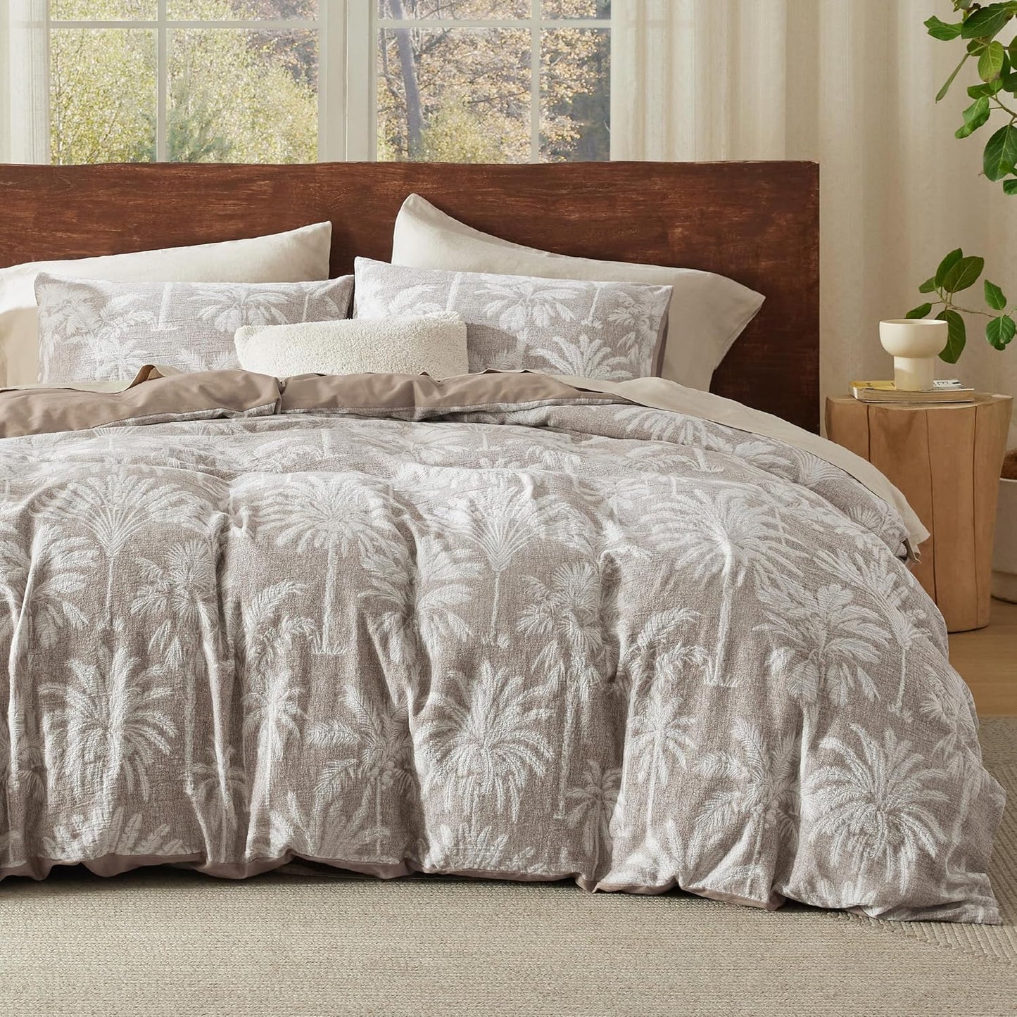 Bedsure 100% Muslin Cotton Duvet Cover King Size - Ultra-Soft, Breathable & Lightweight - Linen Like Gauze Comforter Cover Set with Button Closure and Corner Ties (Terracotta, King, 104"x90")