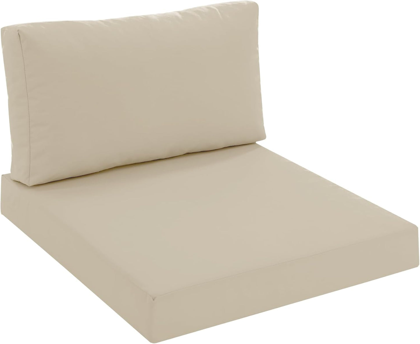 Outdoor Chair Cushions for Patio Furniture with Waterproof Detachable Cover, Deep Seat Couch Cushion Replacement and Backrest Pillow for Sectional Sofa, 25.6 x 25.6 Inch, Dark Grey, Set of 4